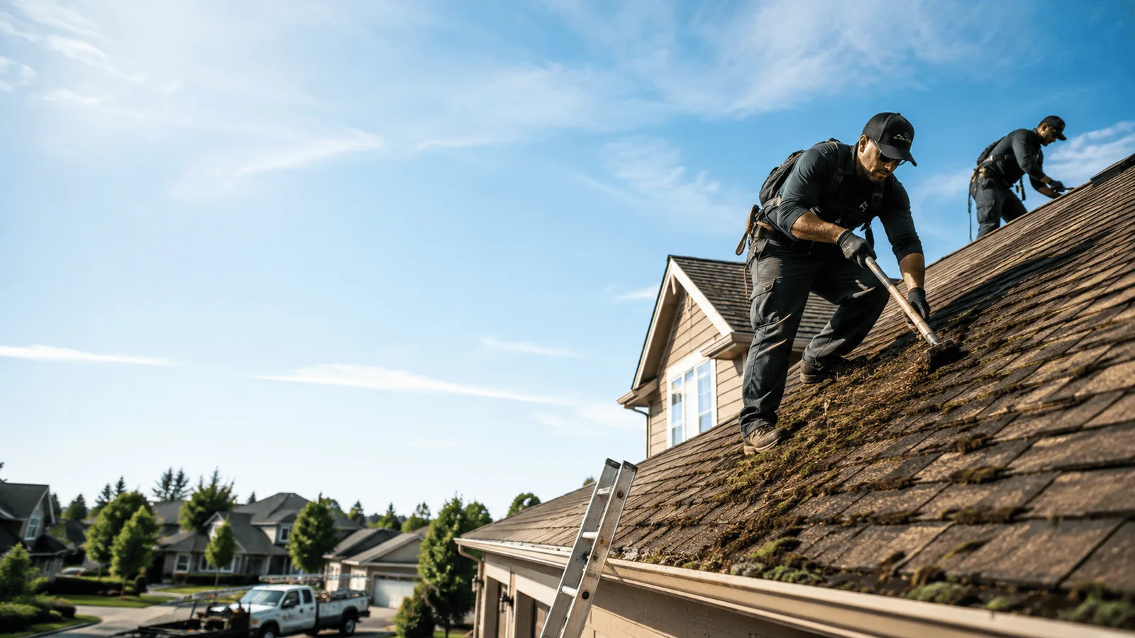 Roof Moss Removal in Leslie, MI near me